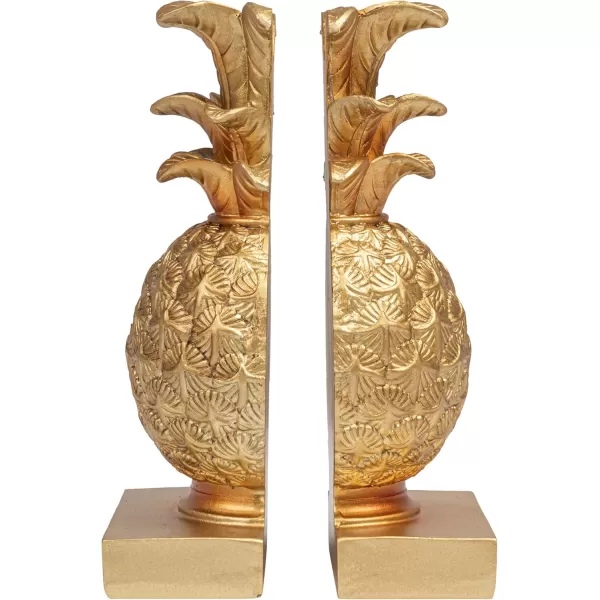 Creative CoOp Pineapple Shaped Gold Resin Bookends Set of 2 Pieces