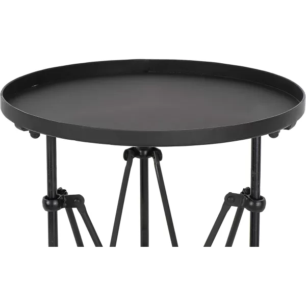 Creative CoOp Round Bronze Metal Accent TableBlack