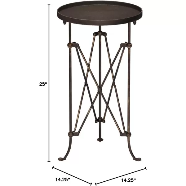Creative CoOp Round Bronze Metal Accent TableBronze