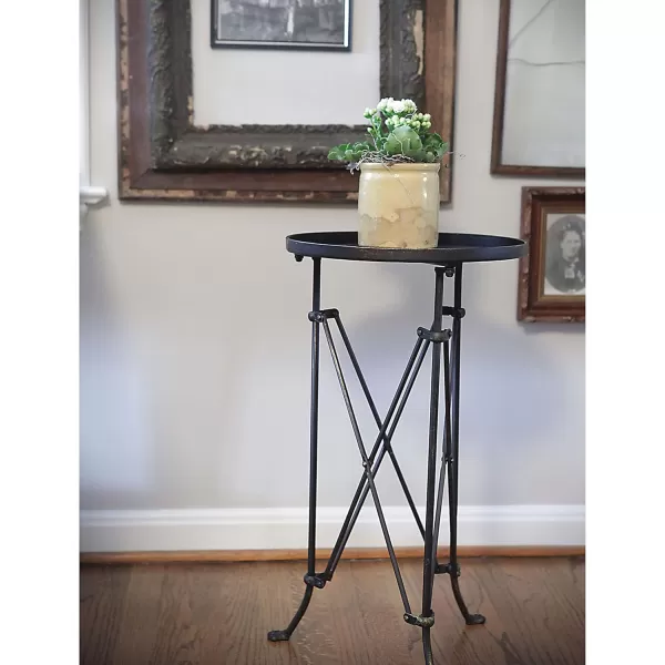 Creative CoOp Round Bronze Metal Accent TableBronze