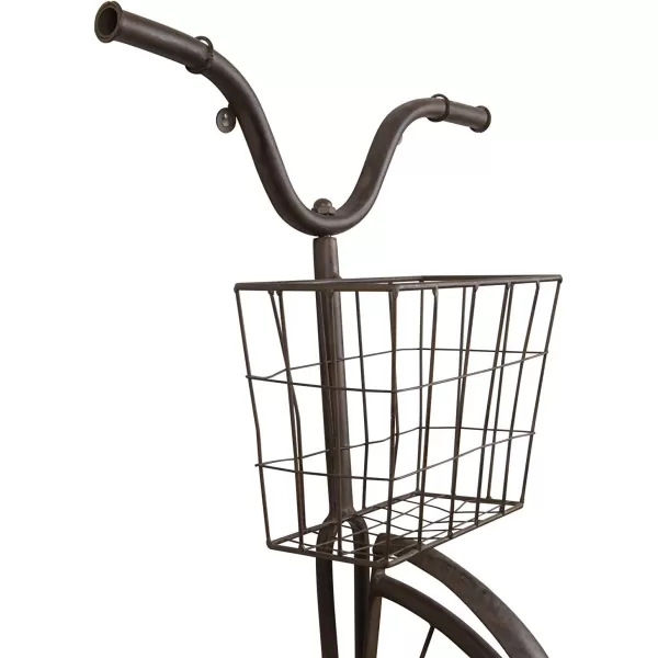 Creative Coop DA6000 Iron Bike Shape Wall Decor with Basket Rust 3000quot x 3200quotRust