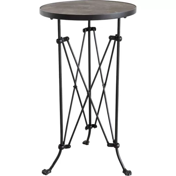 Creative CoOp Round Bronze Metal Accent TableBlackWood