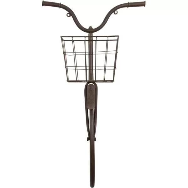 Creative Coop DA6000 Iron Bike Shape Wall Decor with Basket Rust 3000quot x 3200quotRust