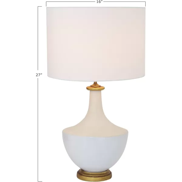Ceramic Table Lamp with Linen Shade Cream