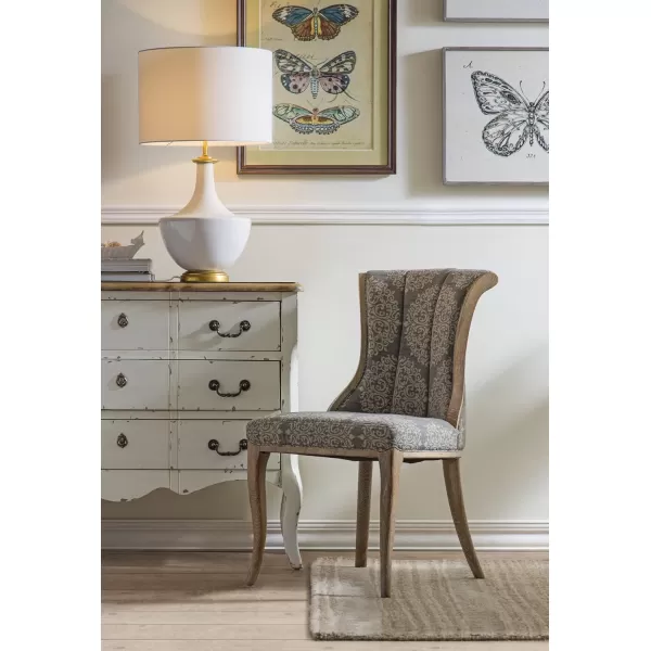 Ceramic Table Lamp with Linen Shade Cream