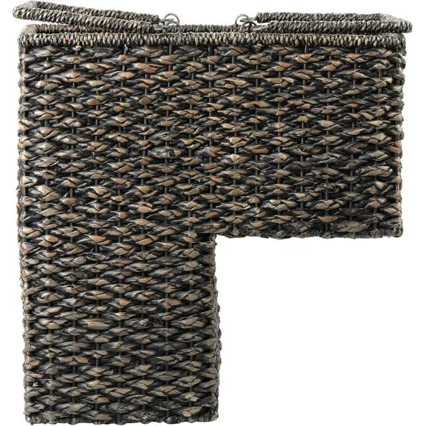 Creative CoOp BacBac Leaf Woven Stair BasketBlack