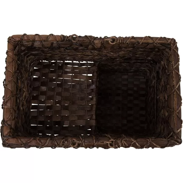 Creative CoOp BacBac Leaf Woven Stair BasketBrown