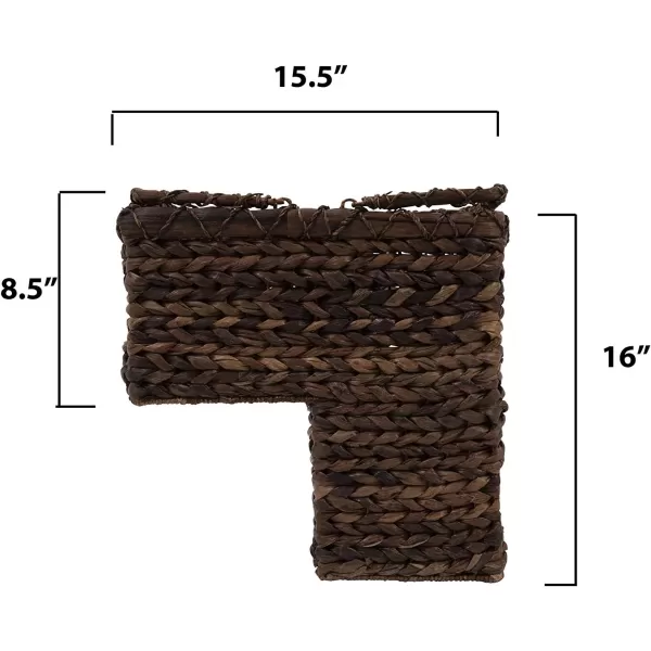 Creative CoOp BacBac Leaf Woven Stair BasketBrown