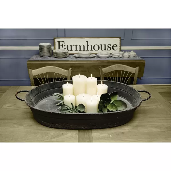 Creative CoOp Distressed Black Tray with HandlesBlack