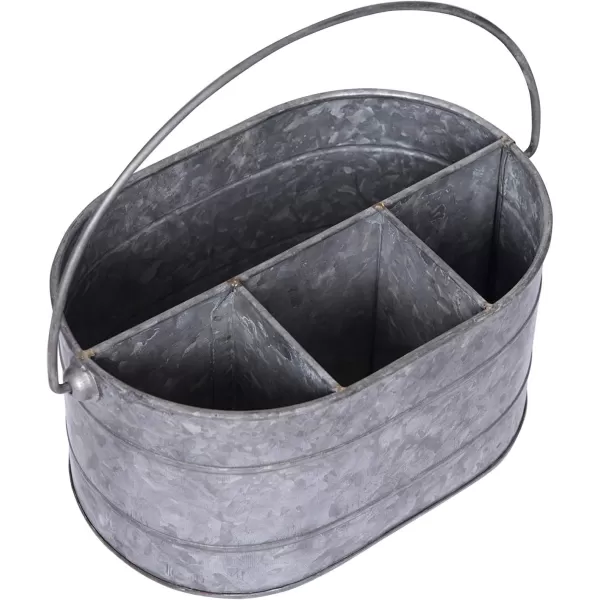 Creative CoOp Metal Bucket with 4 Compartments and Handle
