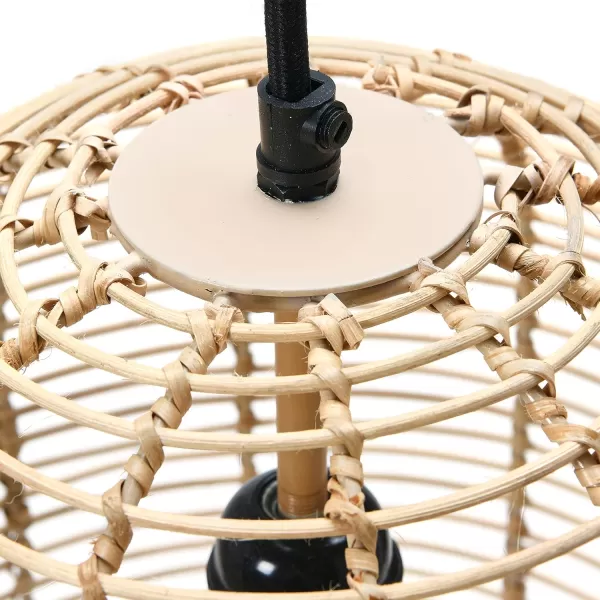 Creative CoOp Modern Boho Hand Woven Rattan Ceiling Light Natural