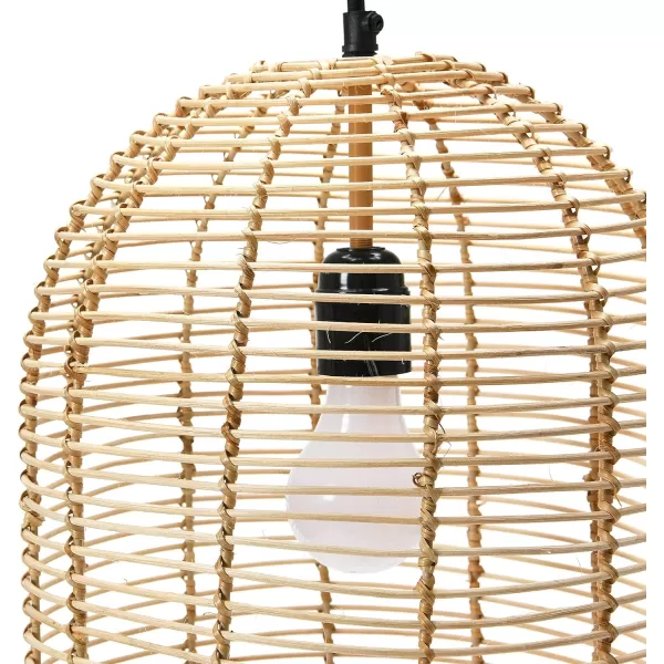 Creative CoOp Modern Boho Hand Woven Rattan Ceiling Light Natural