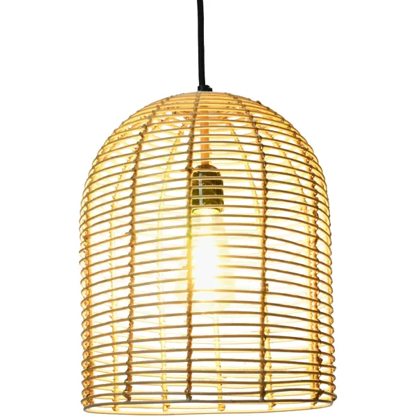 Creative CoOp Modern Boho Hand Woven Rattan Ceiling Light Natural