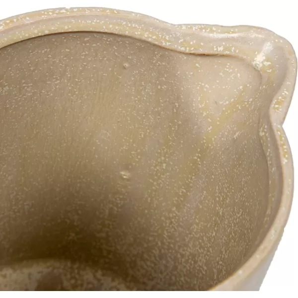 Creative CoOp Modern Small Stoneware Pitcher or Vase Putty Brown  24 ozBeige