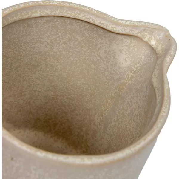 Creative CoOp Modern Small Stoneware Pitcher or Vase Putty Brown  24 ozBeige