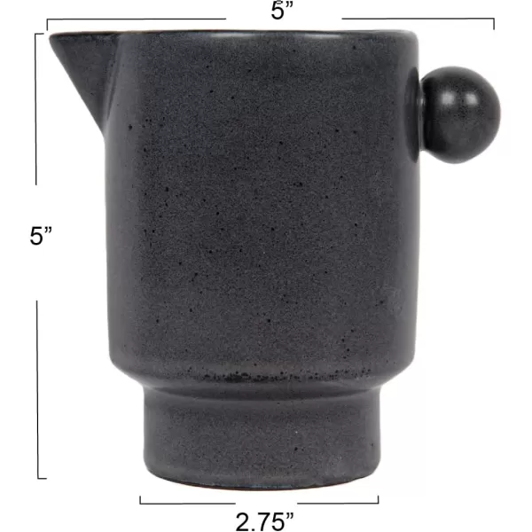 Creative CoOp Modern Small Stoneware Pitcher or Vase Putty Brown  24 ozCharcoal Grey