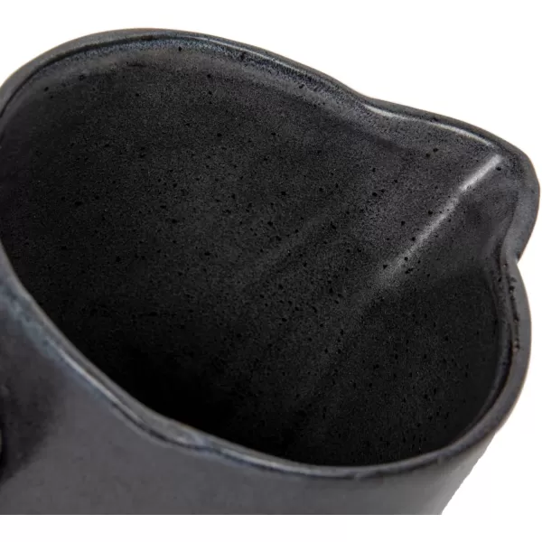 Creative CoOp Modern Small Stoneware Pitcher or Vase Putty Brown  24 ozCharcoal Grey