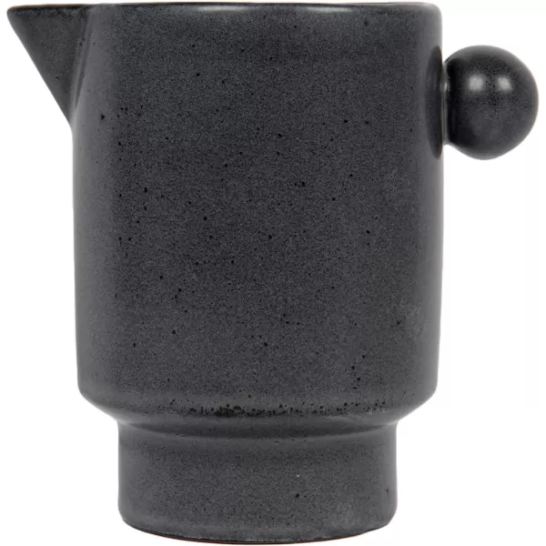 Creative CoOp Modern Small Stoneware Pitcher or Vase Putty Brown  24 ozCharcoal Grey