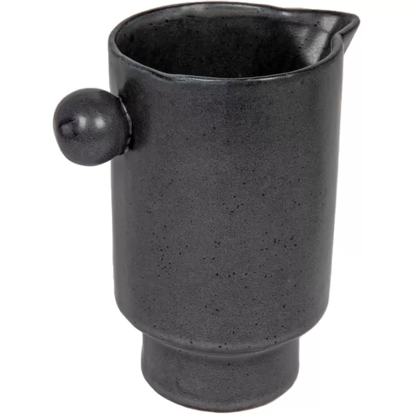 Creative CoOp Modern Small Stoneware Pitcher or Vase Putty Brown  24 ozCharcoal Grey