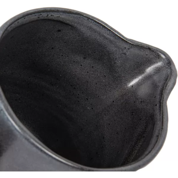 Creative CoOp Modern Small Stoneware Pitcher or Vase Putty Brown  24 ozCharcoal Grey