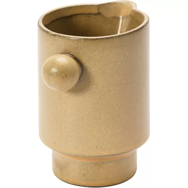 Creative CoOp Modern Small Stoneware Pitcher or Vase Putty Brown  24 ozMustard Taupe