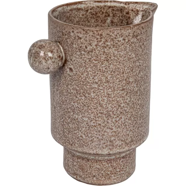 Creative CoOp Modern Small Stoneware Pitcher or Vase Putty Brown  24 ozPutty Brown