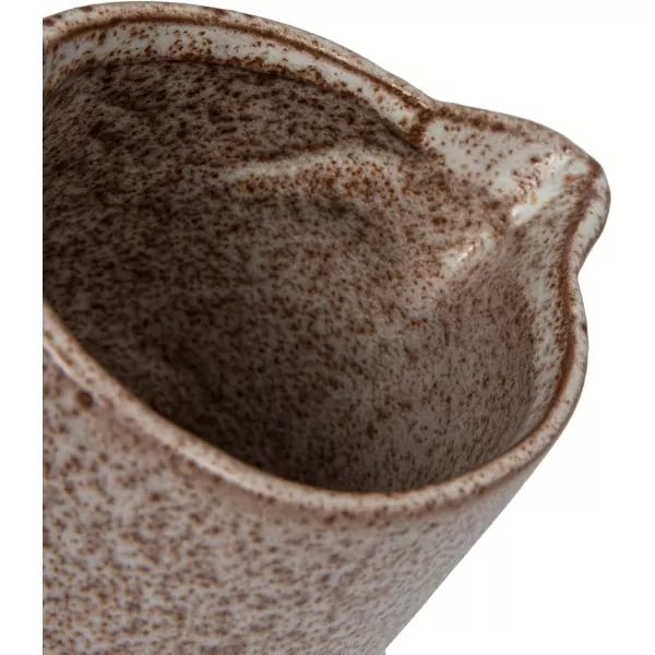 Creative CoOp Modern Small Stoneware Pitcher or Vase Putty Brown  24 ozPutty Brown