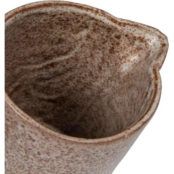 Creative CoOp Modern Small Stoneware Pitcher or Vase Putty Brown  24 ozPutty Brown