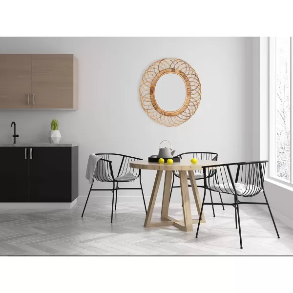 Creative CoOp Oval Woven Bamboo Wall Mirror
