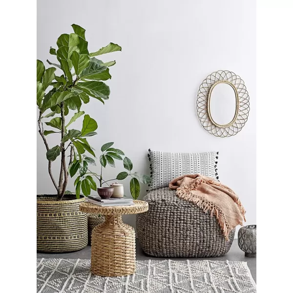 Creative CoOp Oval Woven Bamboo Wall Mirror