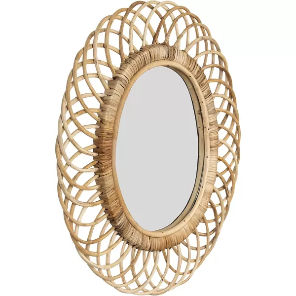 Creative CoOp Oval Woven Bamboo Wall Mirror