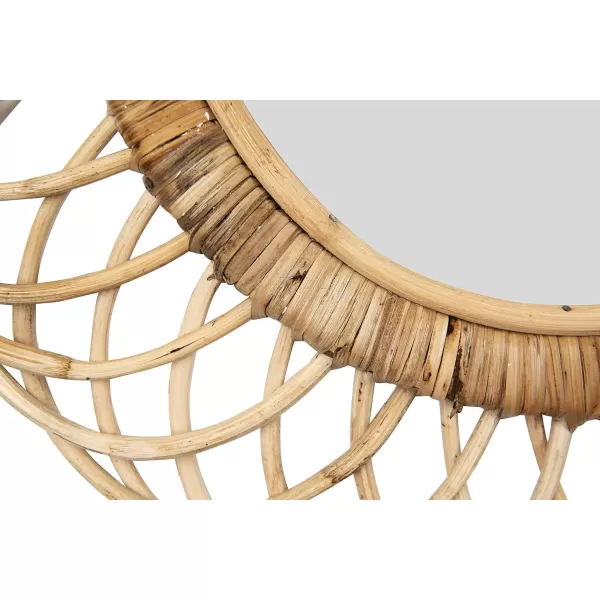 Creative CoOp Oval Woven Bamboo Wall Mirror