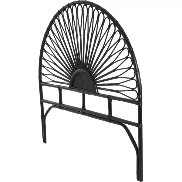Creative CoOp Rattan Sunrise Design KingSize HeadboardBlack