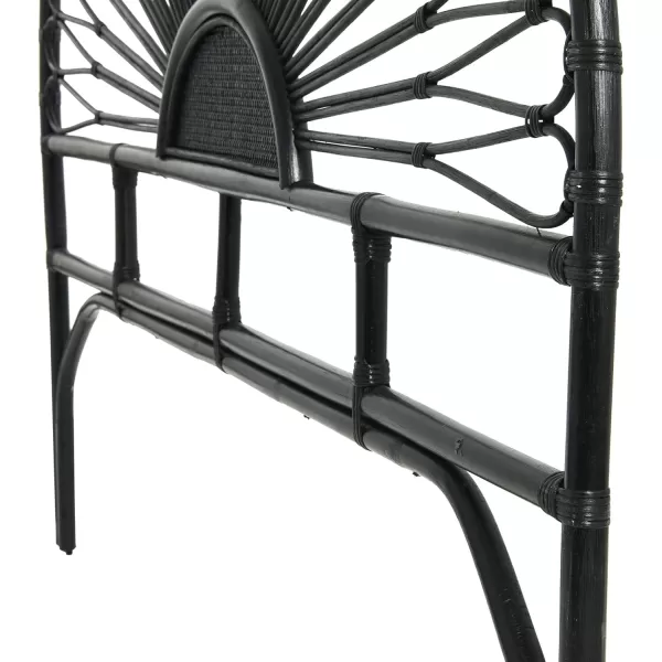 Creative CoOp Rattan Sunrise Design KingSize HeadboardBlack