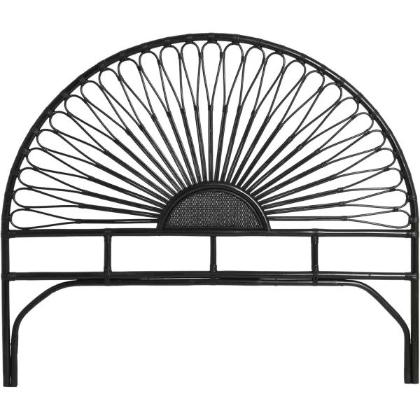 Creative CoOp Rattan Sunrise Design KingSize HeadboardBlack