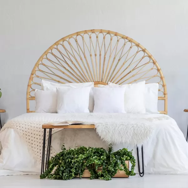 Creative CoOp Rattan Sunrise Design KingSize HeadboardRattan