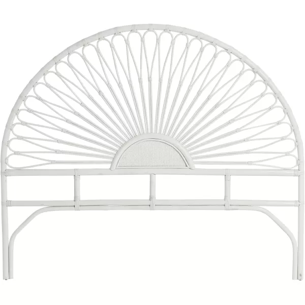 Creative CoOp Rattan Sunrise Design KingSize HeadboardWhite