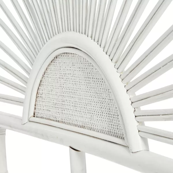 Creative CoOp Rattan Sunrise Design KingSize HeadboardWhite