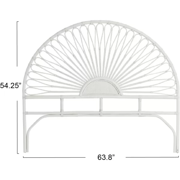 Creative CoOp Rattan Sunrise Design KingSize HeadboardWhite