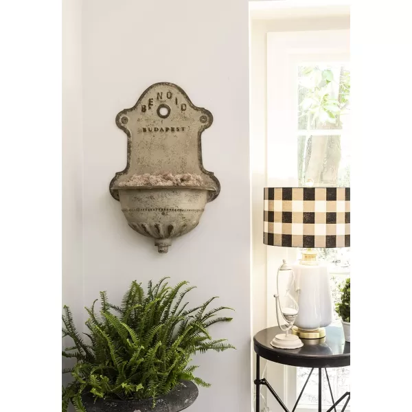Creative CoOp Reproduction of Vintage Iron Wall Water FountainDistressed Cream