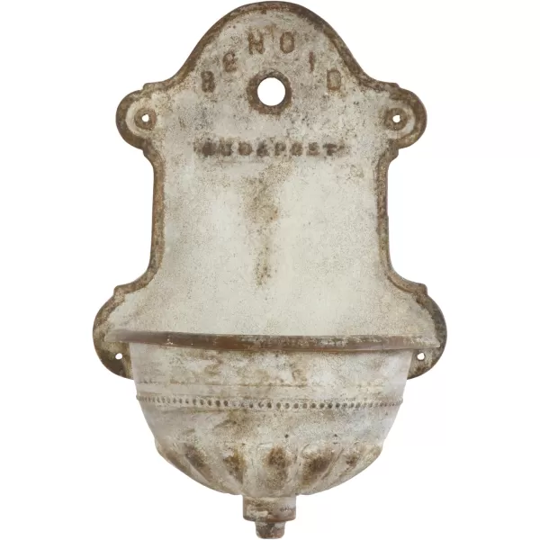 Creative CoOp Reproduction of Vintage Iron Wall Water FountainDistressed Cream