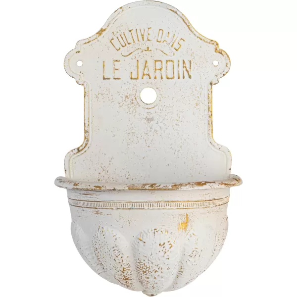 Creative CoOp Reproduction of Vintage Iron Wall Water FountainWhite