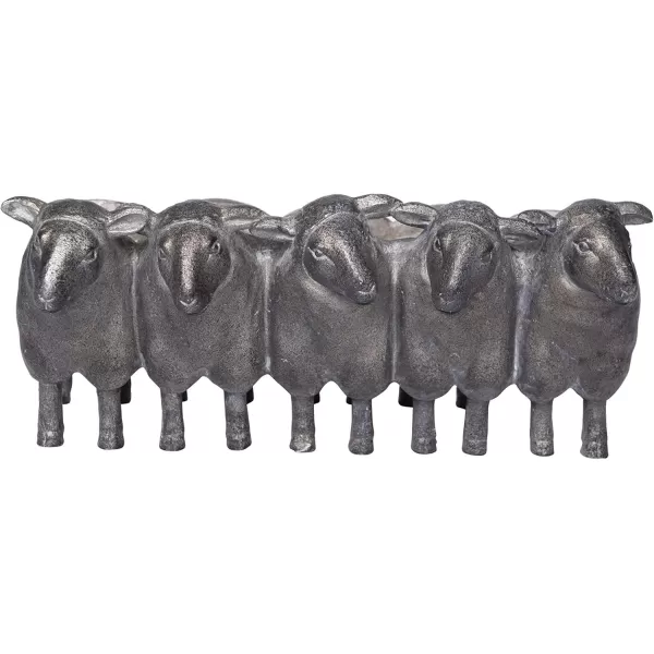 Creative CoOp Resin Sheep Planter with Distressed Iron FinishIron Sheep