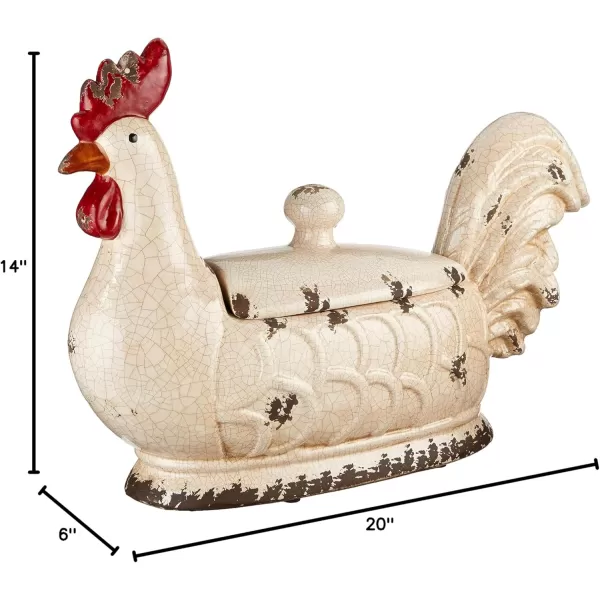 Creative CoOp Rooster Container with Lid