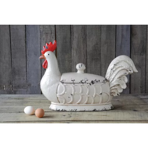 Creative CoOp Rooster Container with Lid