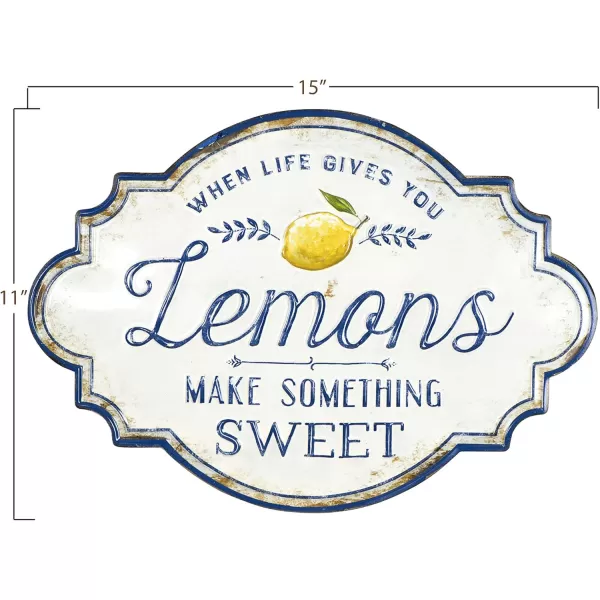 Creative CoOp When Life Gives You Lemons Make Something Sweet Metal Wall Dcor