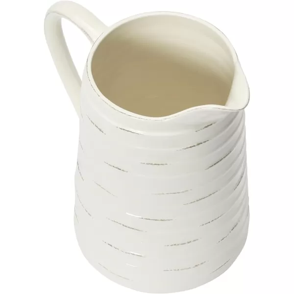 Creative CoOp White Ceramic Pitcher