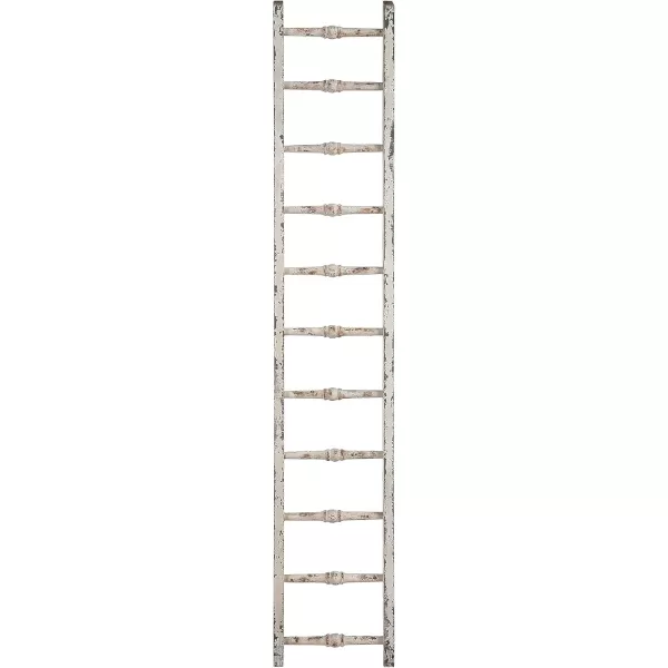 Decorative Wood LadderDistressed White