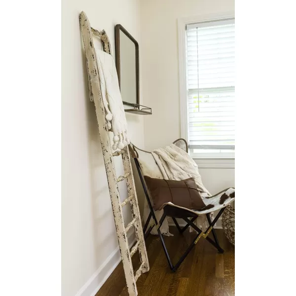 Decorative Wood LadderDistressed White