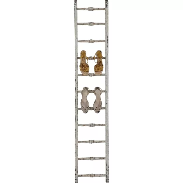 Decorative Wood LadderDistressed White